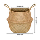 Axyaa Seagrass Rattan Basket: Toy & Flowerpot Organizer, Hanging Storage Bin