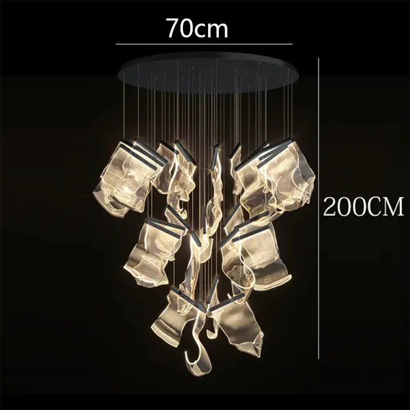 Axyaa Nordic Stair Chandelier Living Room Dining Pendant Ceiling Light