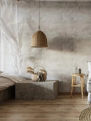 Axyaa Bamboo Pendant Lamp for Japanese Living Room, Retro Style Zen Lighting