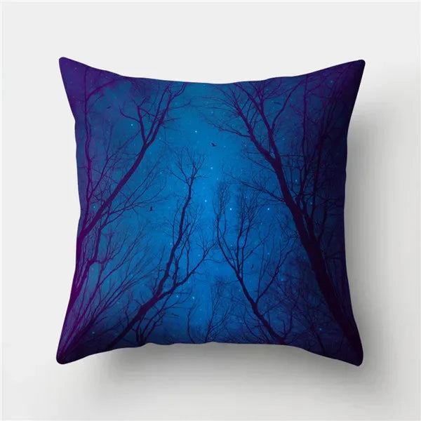 Axyaa Sky Landscape Print Polyester Pillowcase for Home Decor