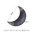 Axyaa Moon Shaped Ceramic Sushi Serving Plate Set for Molecular Cooking