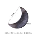 Axyaa Moon Shaped Ceramic Sushi Serving Plate Set for Molecular Cooking