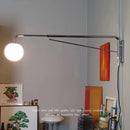Axyaa Nordic Long-arm Swing Wall Lamp: Retro Design for Bedroom and Living Room