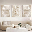 Axyaa Ayat Al Kursi Quran Flower Quote Canvas Wall Art