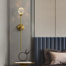 Axyaa All-Copper Crystal Wall Lamp: Modern Luxury Nordic Bedroom Light