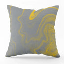 Axyaa Geometric Gray Yellow Pattern Cushion Cover for Living Room Sofa