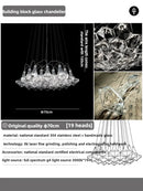 Axyaa Art Glass Villa Chandelier - French Minimalist Luxury Ceiling Lamp