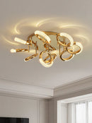 Axyaa Circle Ring LED Ceiling Light Modern Minimalist Luxury Acrylic Bedroom Living Room Lighting Fixtures