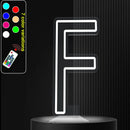 Axyaa Neon Letter Light Sign A-Z Alphabet with Color-Changing Illuminated Lights