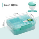 Axyaa Portable 4-Compartment Salad Lunch Box for Adult/Kid/Toddler