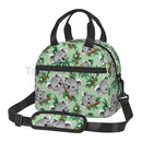 Axyaa Cartoon Koala Lunch Bag: Insulated Thermal Tote for Women & Girls, Adjustable Strap