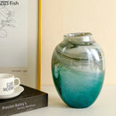 Axyaa Seawater Ripple Glass Vase Hydroponic Flower Pot Artificial Floral Decoration