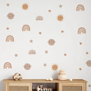 Axyaa Boho Rainbow Cloud Star Nursery Wall Decals Art Posters Kids Room Girls Bedroom