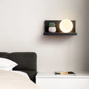 Axyaa Black Cave Stone Wall Lamp for Minimalist Bedroom and Living Room