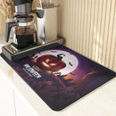 Axyaa Pumpkin Printing Silicone Coasters for Halloween Style Kitchen Décor