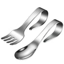 Axyaa Baby Self-Eating Spoon Stainless Steel Set - Children's Training Tableware