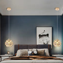 Axyaa Copper Petal LED Chandelier: Nordic Minimalist Art Decor Ceiling Lamp
