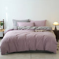 Axyaa 100% Cotton Yarn-Dyed 4-Piece Duvet Set - Ultra-Soft Bedding