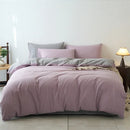 Axyaa 100% Cotton Yarn-Dyed 4-Piece Duvet Set - Ultra-Soft Bedding