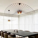 Axyaa Modern Straw Hat Chandeliers for Living Room, Bedroom, and Restaurant
