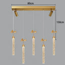 Axyaa Crystal Chandelier, Elegant Dining Room Lighting, Luxury Living Room Pendant Lights