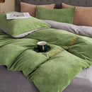 Axyaa Class A High-Gram Weight Fleece Embroidery Craft 4-Piece Thermal Lock Sheet Set