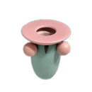 Axyaa Geometric Ceramic Vase for Home Decor and Floral Arrangement
