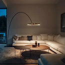 Axyaa Luxury Fishing Lamp: Circular Vertical Floor Lamp for Living Room & Bedroom