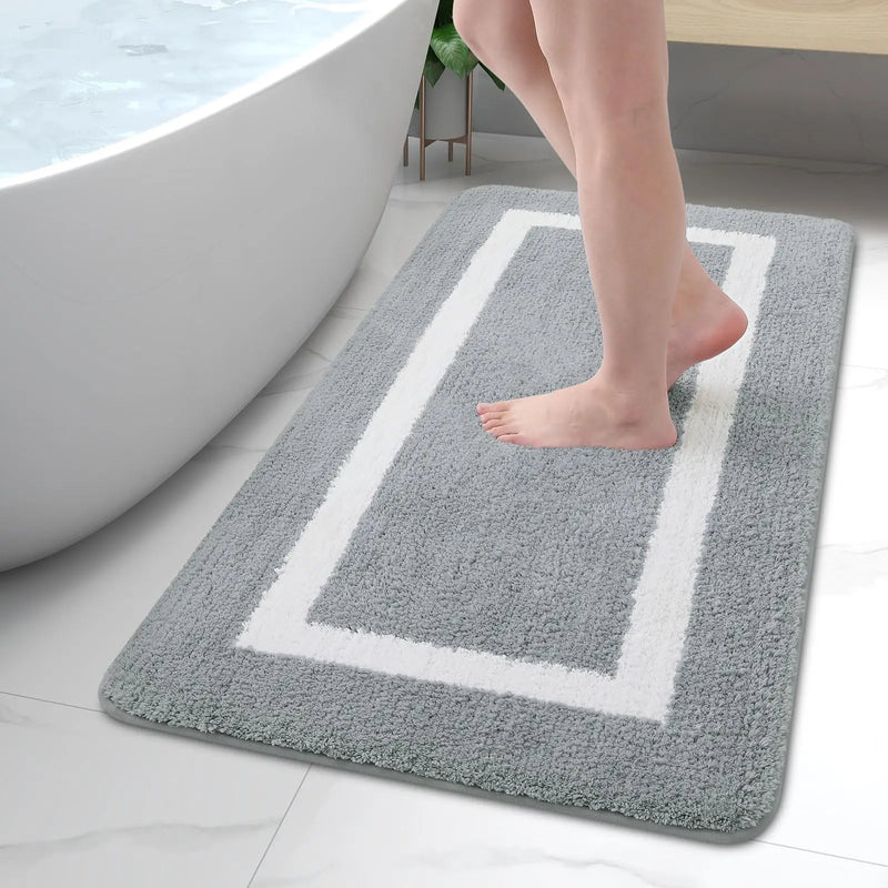Axyaa Ultra Absorbent Microfiber Bath Rug for Luxury Bathroom Experience