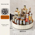 Axyaa Kitchen Seasoning Organizer Lazy Susan Turntable Shelf