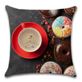 Axyaa Donuts Cushion Cover 45X45CM - Decorative Cotton Linen Pillow Case