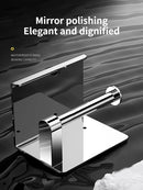Axyaa Stainless Steel Kitchen Roll Holder Wall-Mounted Towel Rack