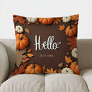 Axyaa Bird & Pumpkin Throw Pillow: Autumn Decor Cushion Cover for Sofa, Bedroom, Car