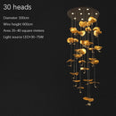 Axyaa Lotus Leaf Chandelier: Luxury Copper Dining Room Pendant Light