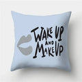 Axyaa Geometric Polyester Cushion Cover 45x45cm, Blue Gray Home Decor Pillowcase