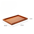 Axyaa Wooden Tea Plate Rectangular Tray for Fruit Snacks and Dinner