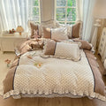Axyaa Spring Lace Bedding Set: Quilt Cover, Bed Sheet - Fresh Pastoral Style