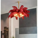 Axyaa Feather Ceiling Lamp LED Chandelier for Modern Nordic Home Decor