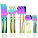 Axyaa 20-Piece Gold Stainless Steel Cutlery Set Dining Silverware Forks Knives Spoons