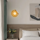 Axyaa Modern Glass Wall Lamp for Study, Bedroom, Living Room - Minimalist Circular Design