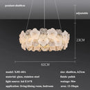 Axyaa Modern Glass Flower LED Chandelier for Home Living Room Bedroom Decor