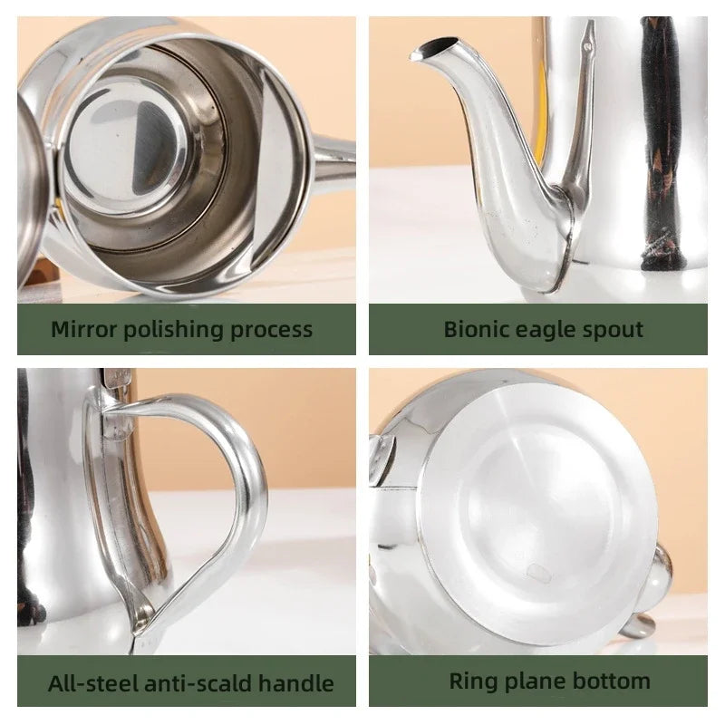 Axyaa Stainless Steel Oil Pot Flask for Kitchen Oil Storage and Dispensing
