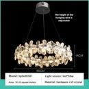 Axyaa Stainless Steel Crystal Chandelier Pendant Light Chrome Finish
