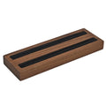 Axyaa Walnut Wood Double-Slot Ring Display Stand for Jewelry Storage and Ornaments