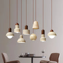 Axyaa Wabi Sabi Stone Pendant Light: Retro LED Bedside Lighting for Home Decor