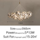 Axyaa Glass Ball Gypsophila Chandelier: Modern Luxury Lighting for Home, Living, Dining & Bedroom