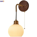 Axyaa Modern Copper Adjustable LED Wall Light with Pull Chain Switch
