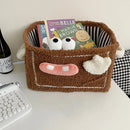 Axyaa Foldable Storage Basket: Cute Baby Diaper Clothes Toys Organizer & Decor