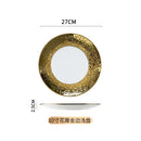 Axyaa Nordic Phnom Penh Ceramic Steak Plate - Light Luxury Western Tableware