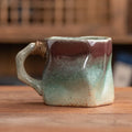 Axyaa Retro Ceramic Coffee Cup Set – 300ml Irregular Shape Drinkware Mug